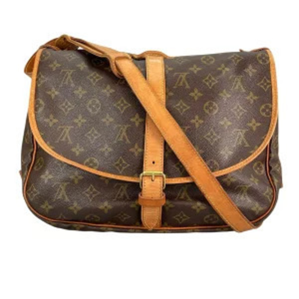 Louis Vuitton Mule Monogram Canvas Shoulder Bag Brown